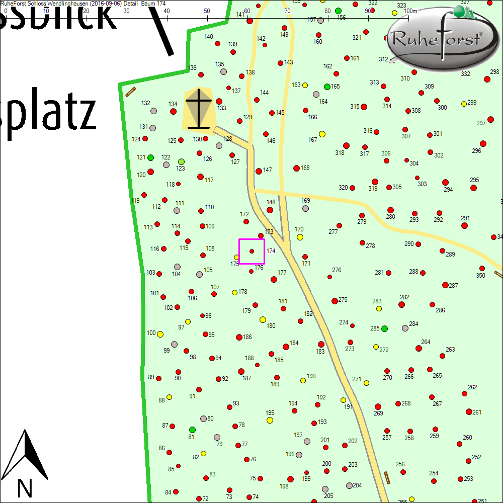 Detailkarte zu Baum 174